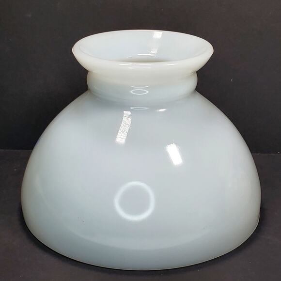 GWTW Hand Painted Floral Hurricane Lamp Shade Milk Glass Porcelain Vtg Cottage - Picture 4 of 11